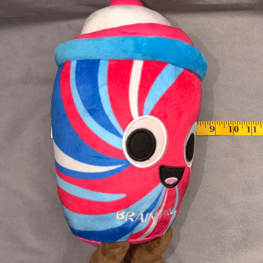 BMI Merchandise Brain Freeze Slushie‎ Plush Pink Blue Swirl Stuffed Toy 11in